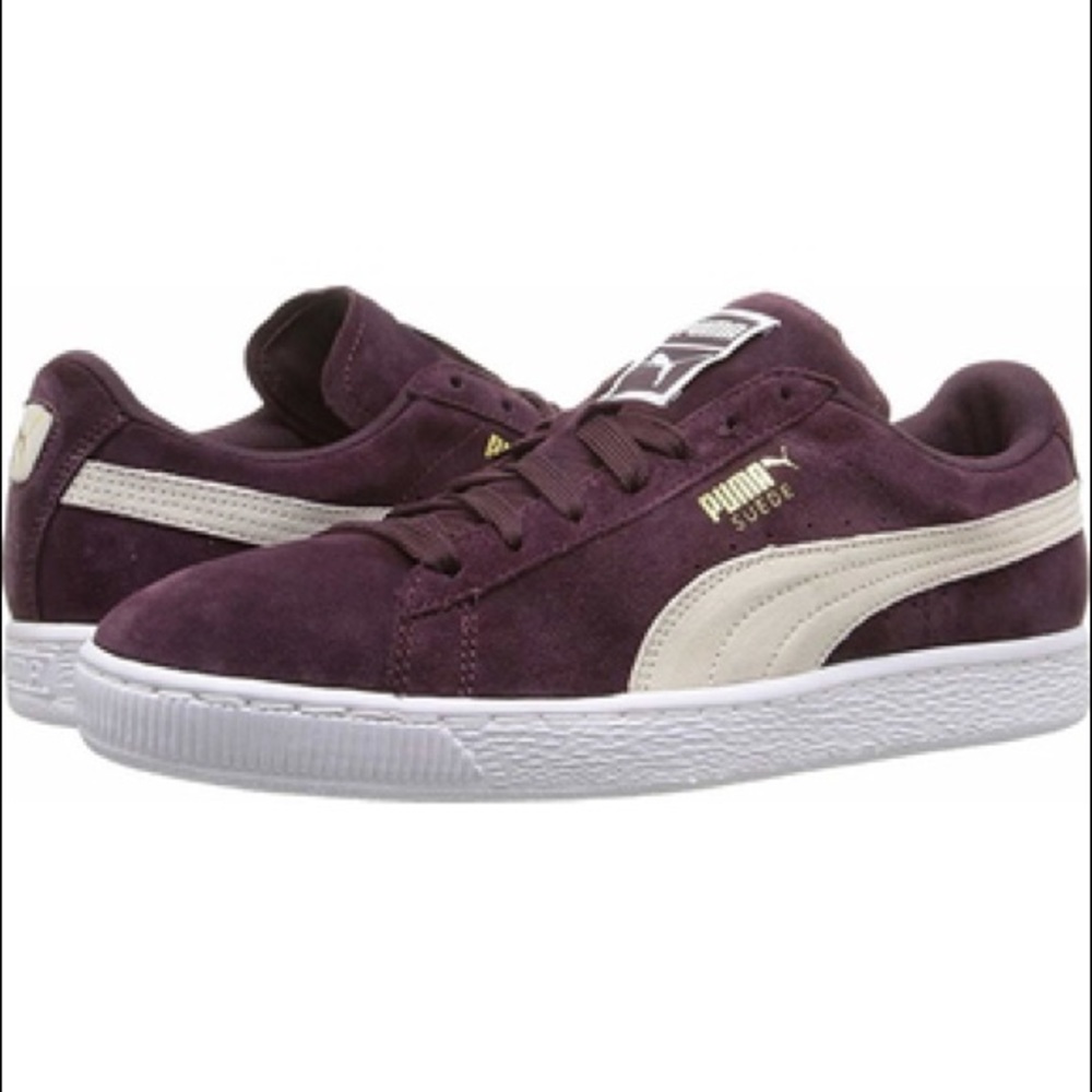 New! Puma classic suede sneakers- wine